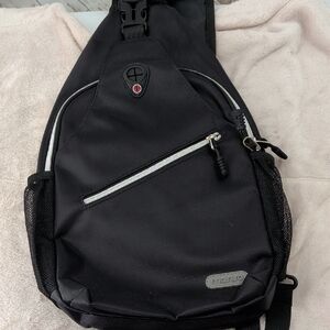 Mosiso Canvas Sling Bag Backpack Travel Hiking Outdoor Sport Daypack Bag